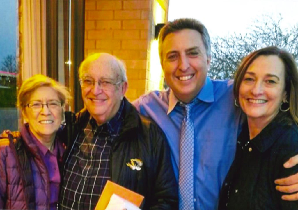 Chris Gervino with his wife and parents
